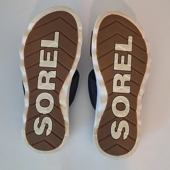 Sorel Viibe Twist Slide Sandals Black Soft Leather Size 10 - Picture 11 of 11